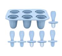Dreuhuing Stampi in silicone per ghiaccioli, stampi per congelatore, 6 griglie per cake pop, riutilizzabili, per gelatine, budini, frutta, lecca-lecca, dessert