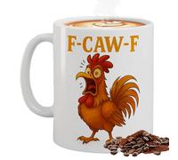 Dreuhuing Tazza da caffè in ceramica con gallina, decorazione per la casa, 325 ml, tazza da caffè con gallo, per tè, latte, cappuccino, succo, bibita, birra, vino, soggiorno, ufficio, viaggi, picnic