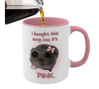 Dreuhuing Tazza da tè con criceto triste, con scritta in inglese "I'm just a girl sad hamster", tazza da caffè con scritta in inglese "I'm just a girl sad hamster", tazza da tè in ceramica per far