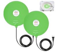 Dreyoo Scaldabagno per uccelli, 60 W, per uso invernale all'aperto, controllo termostatico, impermeabile IP65, scaldabagno per polli, pollame, bestiame, animali selvatici (confezione da 2)