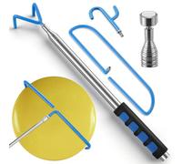 Dreyoo Strumento telescopico per pickup magnetico con set di 3 ganci, 3 m, telescopico Push Pull Rod Grabber, Wire Reacher Grabber, Disc Golf Retriever Pole, Push Pull Rod Hook e un magnete