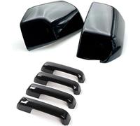 Drezzo Specchietto retrovisore Per F150 2015-2020 Per Raptor Specchietto retrovisore laterale + Copertura maniglia portiera Tappo(Glossy Black)