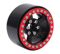 Drfeify 1.9 Ruote per Beadlock a 5 Buche in Argento in Lega di Alluminio RC RCE per Assiale SCX10 90046 D90 HSP HPI con Design della Pelle del Pneumatico Bloccaggio (#4)