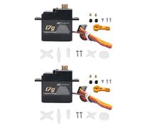 Drfeify 2 PCS 17G Digital Servo con Horn 25T per 1/14 1/16 RC Crawler Auto di Aggiornamento Servo Model Airplane Robot Aeropla