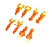 Drfeify 25 Pezzi Esche da Pesca per Gamberetti Morbidi Esca a Vite Senza Fine in Silicone 3 Colori 4 Stili da 1,77 Pollici a 2,44 Pollici per la Pesca in Mare Texas Rig Jigging Pescatori (ORANGE)