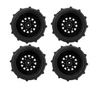 Drfeify 4 Pezzi per Auto RC Eccellente Design Ponderato per la Maniglia per SCX10/ Modelli, 3 Coltivatori per stabilità delle Ruote, Accessori Pratici per Hobbisti (BLACK)