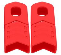 Drfeify 4pcs Silicone Bike Crank Protector Shockdes cap cap per Mountain Bike DH sugli Appassionati di Cicli XC (Rosso)