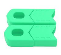 Drfeify 4pcs Silicone Bike Crank Protector Shockdes cap cap per Mountain Bike DH sugli Appassionati di Cicli XC (Green)