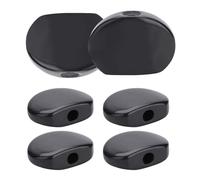 Drfeify 6 Pezzi di Pulsanti Ovali per Accordatura per Chitarra in Resina Nera, Parte di Ricambio Liscia per Testata per Accordatura di Chitarra, Materiale Colore Dimensione quantità per Chitarristi