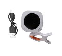 Drfeify Accordatore per Chitarra, Accordatore a con Display a Colori e Ruotabile a 360 Gradi, per Chitarra, Elettrica, Ukulele, Violino (WHITE)