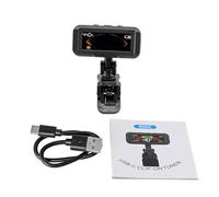 Drfeify Accordatore per Chitarra, Accordatore Ricaricabile per Chitarra Cromatica Basso Violino Ukulele, Display a Colori HD, Design Portatile e Pieghevole per Musicisti (900C)