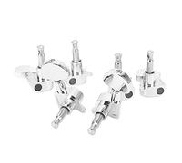 Drfeify Accordatori con Bloccaggio per Chitarra, Piroli per Accordatura di Corde in Metallo per Chitarre Acustiche Elettriche con Design Resistente, Funzione di Cambio Rapido per Musicisti (SILVER)