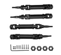 Drfeify Alberi di Trasmissione CVD Posteriore Anteriore Set, 4 Alberi di Trasmissione, 1 Chiave, Quattro Viti, 4 Perno, 8 Altri Accessori, Compatibili per Fiesta St Rally 1/10 4x4 (Black)