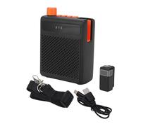 Drfeify Amplificatore Vocale Portatile, Mini Megafono Ricaricabile con Microfono Auricolare, Suono Forte da 25 W per Insegnanti e Relatori (BLACK)