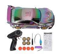 Drfeify Auto da Drift RC 1/24, Veicolo da Corsa Telecomandato 4WD da 2,4 Ghz con Luci a LED, per Acrobazie Alla Deriva per Interni Ed Esterni (PURPLE)