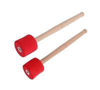 Drfeify Bacchette per Batteria, Bacchette per Contrabbasso con Manico in Quercia per Tamburi da Marcia con Pelli in Schiuma EVA, Accessori per Percussioni Professionali per Musicisti e Bande