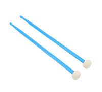 Drfeify Bacchette per Batteria, Bacchette per Mazze in Nylon a Doppia Testa in Feltro per Grancasse e Timpani, Perfette per Lezioni di Musica e Spettacoli (BLUE)