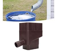 Drfeify Barilotto di Pioggia Deviatore per Pluviale in ABS Efficiente di Raccolta dell'Acqua Piovana Connettore Filtrato per Tubo da 40 Pollici per Irrigazione del Prato del Giardino (Marrone Scuro)