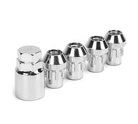 Drfeify Blocca Dadi Ruota Set Dadi Bloccaggio Ruote in Acciaio M12x1.5MM 32MM Altezza Trattato Termicamente 4 Pezzi Universale per Proprietari di Auto Sostituzione Pneumatici Parcheggio e Guida