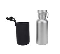 Drfeify Borraccia da Viaggio, Borraccia in Metallo con Bocca Larga per Escursioni all'aperto e Campeggio, Acciaio Inossidabile Leggero e a Prova di Perdite con Opzioni da 430 Ml e 600 Ml (430)