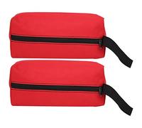 Drfeify Borsa di Stoccaggio degli Strumenti Resistenti Portatile con Braccialetto per Piccoli Strumenti e Accessori in Garage o Cucina 2 Pcs (rosso)