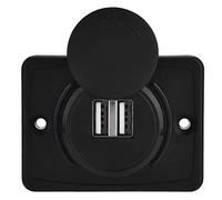 Drfeify Caricatore USB per Auto Caricatore Doppio USB ABS 3.1A 12V 24V LED Presa Impermeabile Ricarica Rapida per Auto Camion Barca Autobus Yacht con Uscita 5V e Uso da 13F a 176F