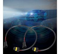 Drfeify Cavo Adattatore da H11 a 9006 Cablaggio in Filo di Rame ABS 2 Pezzi 40 Cm Precablato Plug and Play Connettore di Conversione Fendinebbia per Fari Fendinebbia per Camion Auto