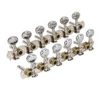 Drfeify Chiave per Accordatura per Chitarra, Accordatori con Testata a 12 Corde in Lega di Zinco con Ingranaggi Antiscivolo, per Parti di Strumenti Musicali per Chitarra