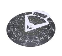 Drfeify Circolo da 30 Cm della Ruota Quinta, Kit di Apprendimento della Melodia per Utensili per Accordi in PVC a Parete con Grafica di Accordi per Chitarra per Musicisti e Studenti (RMT-A10B (nero))