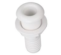 Drfeify Connettore Passascafo per Barca Raccordi di Scarico Diritti in ABS Raccordo Passascafo Marino Filettato a Parete Liscia da 29 Mm per Scarico Pompa di Sentina su Yacht (White)
