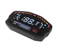 Drfeify Contachilometri Digitale LCD LED Contagiri per Moto Misuratore ABS Da 8 a 12V Da 0 a 199 Kmh Da 0 a 14000 Giri/min Contachilometri per Refitting Moto