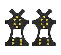 Drfeify Copertina di Scarpe Cramponi a 10 Denti Non Slittata elasticità Forte e Copertura per Scarpe Non Slittata a Bassa Temperatura per la Strada Gelida (Coperchio di scarpe anti-slip a 10 denti