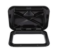 Drfeify Copertura per Boccaporto per Barche, Porta di Accesso per Barche Marine in Plastica, Coperchio per Boccaporto Rettangolare Nero Impermeabile, Installazione Semplice, Protezione dello Scomparto