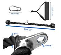 Drfeify Corda per Spingere Verso Il Basso i Tricipiti, Nylon Resistente, Lunghezza 27 Pollici con Fibbia in Acciaio, per Allenamenti di Forza in Palestra o a Casa (Insieme di 7PCS)