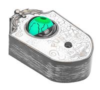 Drfeify Decorazione del Campanello del Bulbo Oculare di Halween, Stuzzicare o Spaventare, con un Suono Terrificante per la Festa di Halloween (P018 Crack White Gellbell con un occhio con un)