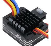 Drfeify ESC Spazzolato 80A, Design a Prova di Acqua in Metallo, Protezione del Surriscaldamento, 3 modalità di Controllo, Tappo T Plug XT60 con compatibilità 540 550 750 Motori (Black)