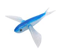 Drfeify Esca da Pesca Esca da Pesca in Silicone Morbido per Pesci Volanti 130g Artificiale con Colori Brillanti Azione di Nuoto Realistica per Pescatori in Acqua di Mare (BLUE)