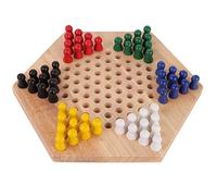 Drfeify Gioco da Tavolo a Dama Cinese per Bambini Gioco da Tavolo educativo Classico in Legno Halma per Famiglie