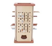 Drfeify Gioco di Riconoscimento del Colore con Bastoncini di Legno per L'interazione Genitore-figlio, Sviluppo Cognitivo Ed Educazione Educativa, Gioco da Tavolo con Bastoncini di Tiglio per Bambini