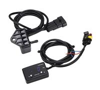 Drfeify Indicatore di Spinta Digitale Indicatore di Spinta ABS Display a LED Blu Il Misuratore per Auto Universale da 12 V Legge da -14 a 40 PSI con Allarme di Pressione Facile Installazione per la