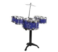 Drfeify Kit di Batteria Jazz per Bambini Set di Batteria per Bambini in ABS con 5 Tamburi e 1 Piatto Coordinazione Occhio-mano Facile Montaggio per Educazione Familiare Gioco Musicale Al Coperto