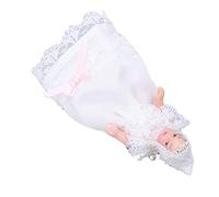 Drfeify Mini Bambola in Ceramica con Arti Mobili e Flessibili, Modello in Miniatura da 8 Cm e 3,1 Pollici, in Abito di Stoffa, per 1 12 Accessori per Casa delle Bambole, Collezionisti Fai da te.