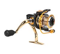 Drfeify Mulinello da Pesca Spinning, Bilanciere Ad Alta velocità Interamente in Metallo 12 + 1 Cuscinetti con di Bilanciamento Elettrico 3D, per Fiumi Laghi Mari Pesci di Medie (MT5000 Oro)