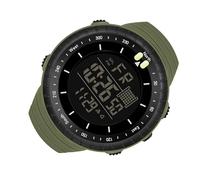 Drfeify Orologio Elettronico Sport, Multifunzionale con Design Box Freccia, Copertura Strap e Night Light Digitale per Appassionati di Running, Fitness e Ciclismo (GREEN)