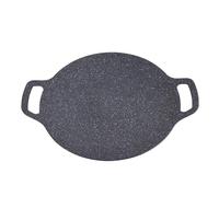 Drfeify Padella per Barbecue Coreana, Rivestimento a 6 Strati Antiaderente per Barbecue con Piastra per Cucina Al'aperto Al Coperto Nera (30 Cm (38 cm)