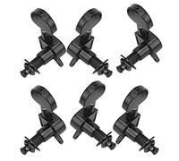 Drfeify Pioli per Chitarra, Accordatori con Bloccaggio in Lega di Zinco, 3 Sinistri 3 Destri per Chitarre Elettriche Acustiche, Teste di Macchine Sigillate Durevoli (BLACK)