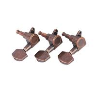 Drfeify Pioli per Chitarra, Meccaniche in Lega di Rame per Chitarre | Set 3L3R, 6 Pezzi, Ingranaggio Sigillato Antiruggine, Dimensioni 1,8x1,5 Pollici, Include Viti, Boccole e Puntali
