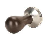 Drfeify Pressino per caffè con Manico in Legno Massello Pressino per caffè in Acciaio Inossidabile Distribuzione Uniforme dei Fondi e un'estrazione Costante per Baristi Domestici (Marrone scuro 53