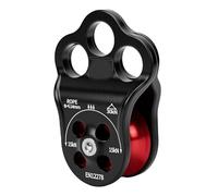 Drfeify Puleggia da Arrampicata Puleggia in Corda a Doppio Cuscinetto in Alluminio Aeronautico 30KN Piastra Laterale a 3 Fori per Lavori su Alberi di Salvataggio su Roccia e Operazioni Aeree (#1)
