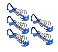 Drfeify Punto di Tenda Regolabile 5 Pezzi Facili da Blocco per i Pioli di Ancoraggio di Fissaggio di Tenda Adatti Alla Lega di Alluminio da Campeggio (BLUE)